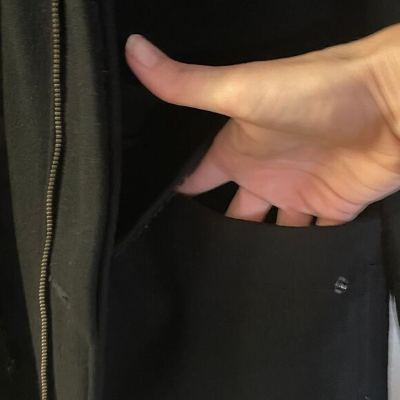 Men’s large Turnbury wool coat black - Picture 4 of 7